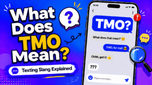 TMO meaning in text shown as Take Me Out in a casual chat message