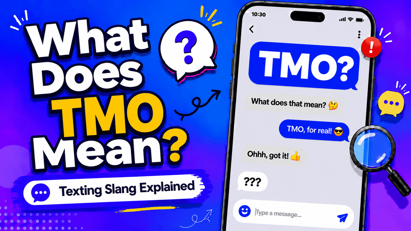 TMO meaning in text shown as Take Me Out in a casual chat message