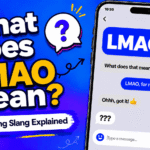 LMAO meaning in text shown as laughing my ass off in a casual chat message
