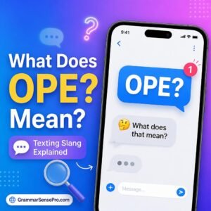 Ope Meaning in Text: What Does Ope Mean in Texting and Social Media?