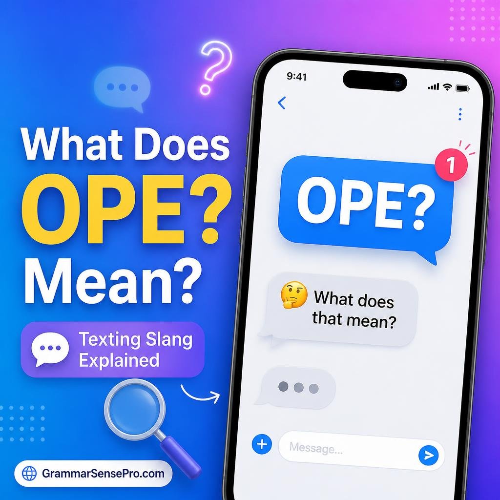 Ope Meaning in Text: What Does Ope Mean in Texting and Social Media?